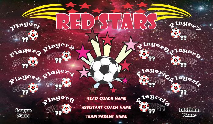 Stars SOCCER TEAM BANNER Rapid Stars Banner
