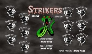 Strikers SOCCER TEAM BANNER Rapid Strikers Banner