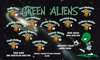 Aliens Soccer Team Banner - AYSO Aliens Banner - TeamsBanner