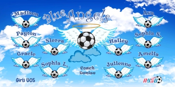 Angels Soccer Team Banner - AYSO Angels Banner - TeamsBanner