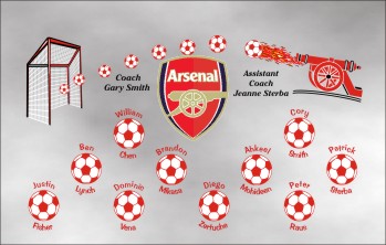 Arsenal Soccer Team Banner - AYSO Arsenal Banner - TeamsBanner