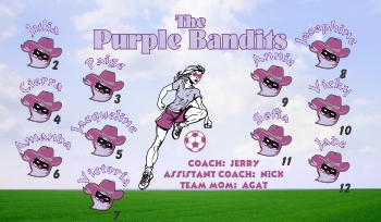Bandits Soccer Team Banner - AYSO Bandits Banner - TeamsBanner