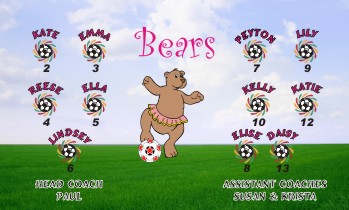 Bears Soccer Team Banner - AYSO Bears Banner - TeamsBanner
