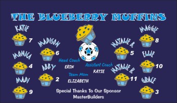 Blue Berries Soccer Team Banner - AYSO Blue Berries Banner - TeamsBanner