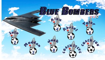 Bombs Soccer Team Banner - AYSO Bombs Banner - TeamsBanner