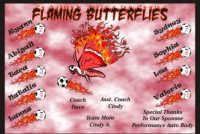 Butterflies Soccer Team Banner - AYSO Butterflies Banner - TeamsBanner
