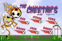 Cheetahs Soccer Team Banner - AYSO Cheetahs Banner - TeamsBanner