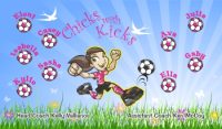 Chicks Soccer Team Banner - AYSO Chicks Banner - TeamsBanner