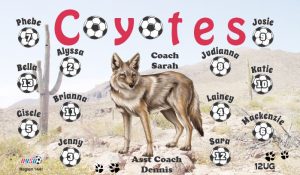 Coyotes Soccer Team Banner - AYSO Coyotes Banner - TeamsBanner