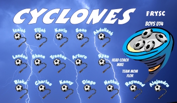 Cyclones Soccer Team Banner - AYSO Cyclones Banner - TeamsBanner