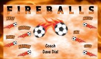 Fire Balls Soccer Team Banner - AYSO Fire Balls Banner - TeamsBanner