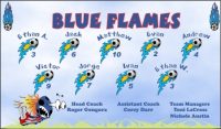 Flames Soccer Team Banner - AYSO Flames Banner - TeamsBanner