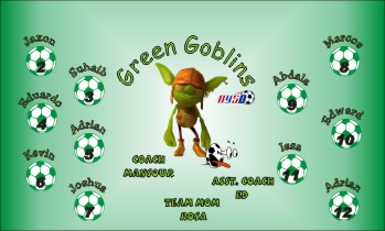 Goblins Soccer Team Banner - AYSO Goblins Banner - TeamsBanner