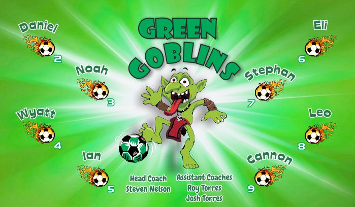 Goblins Soccer Team Banner - AYSO Goblins Banner - TeamsBanner