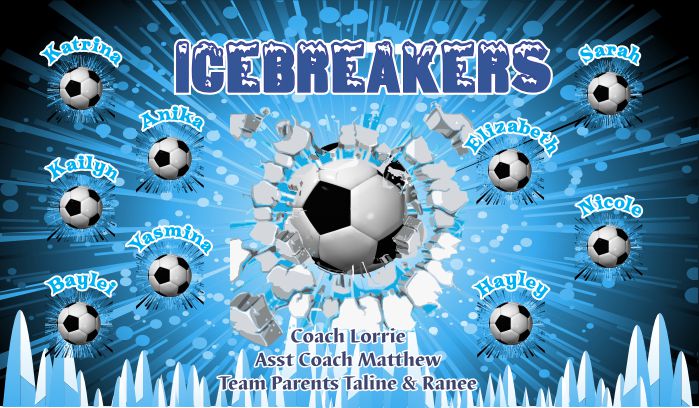 Ice Soccer Team Banner - AYSO Ice Banner - TeamsBanner