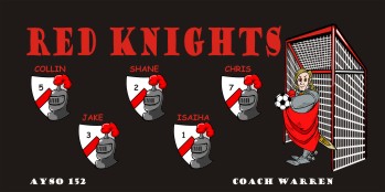Knights Soccer Team Banner - AYSO Knights Banner - TeamsBanner