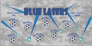 Lasers Soccer Team Banner - AYSO Lasers Banner - TeamsBanner