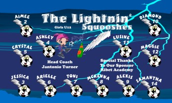 Lightning Soccer Team Banner - AYSO Lightning Banner - TeamsBanner