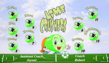 Lime Soccer Team Banner - AYSO Lime Banner - TeamsBanner