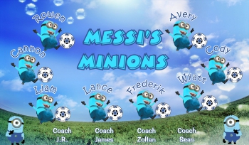 Minions Custom Soccer Banner Examples - AYSO Minions Banner - TeamsBanner