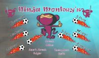 Monkeys Custom Soccer Banner Examples - AYSO Monkeys Banner - TeamsBanner