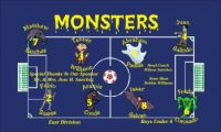 Monsters Custom Soccer Banner Examples - AYSO Monsters Banner - TeamsBanner