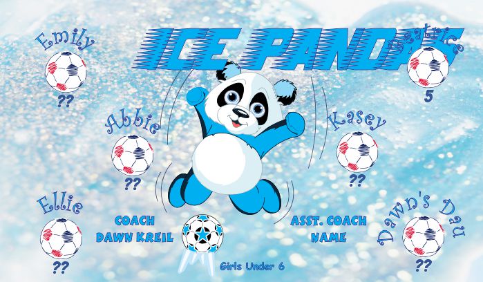 Pandas Custom Soccer Banner Examples - AYSO Pandas Banner - TeamsBanner