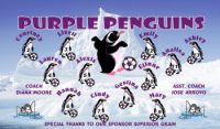 Penguins Custom Soccer Banner Examples - AYSO Penguins Banner - TeamsBanner
