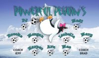 Penguins Custom Soccer Banner Examples - AYSO Penguins Banner - TeamsBanner