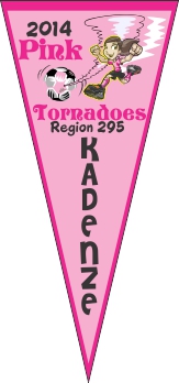 Custom Soccer Pennants Examples - AYSO Soccer Pennants - TeamsBanner