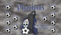 Phantoms Custom Soccer Banner Examples - AYSO Phantoms Banner - TeamsBanner