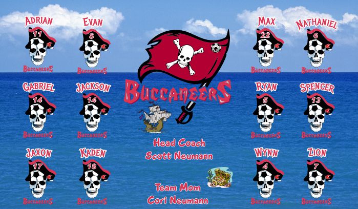 Pirates Custom Soccer Banner Examples - AYSO Pirates Banner - TeamsBanner