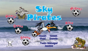 Pirates Custom Soccer Banner Examples - AYSO Pirates Banner - TeamsBanner
