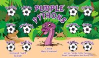 Pythons Custom Soccer Banner Examples - AYSO Pythons Banner - TeamsBanner