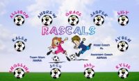 Rascals Custom Soccer Banner Examples - AYSO Rascals Banner - TeamsBanner