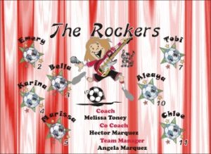 Rockers Custom Soccer Banner Examples - AYSO Rockers Banner - TeamsBanner