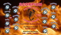 Scorpions Custom Designed Team Soccer Banner 06 - Scorpions Soccer Banner