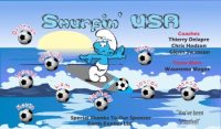 Smurfs Custom Soccer Banner Examples - AYSO Smurfs Banner - TeamsBanner