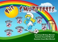 Smurfs Custom Soccer Banner Examples - AYSO Smurfs Banner - TeamsBanner