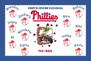 Phillies Baseball Banner Custom Designed Team Baseball Banner , MLB Banners, Philadelphia Phillies Baseball Banner Custom Designed Team Baseball Banners