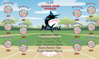 Miami Marlins Baseball Team Banner Design Your Own 03